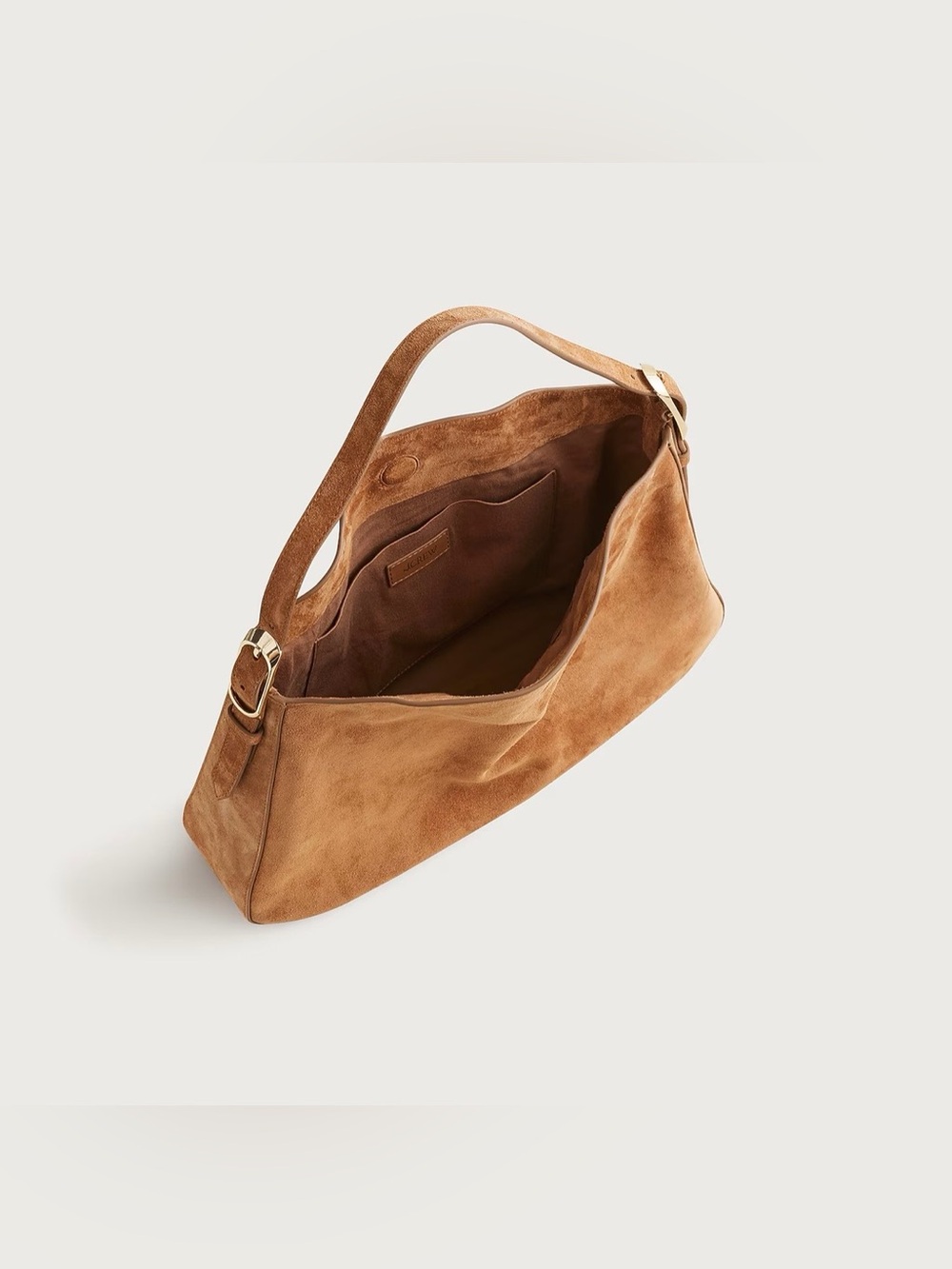 NEW J. Crew Berkeley Suede Shoulder Bag in Blonde Espresso CM933 $178 - Picture 4 of 15